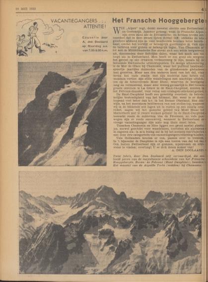 Pagina-groot artikel 'Het Fransche Hooggebergte'met foto's van bergen