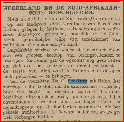Krantenartikel over Afrikaner Bijmekaers