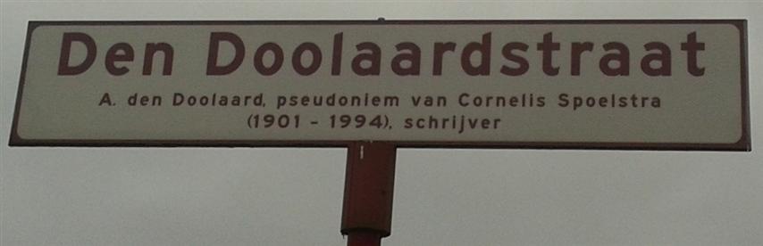 Straatnaambord Den Doolaardstraat, Oud-Beijerland