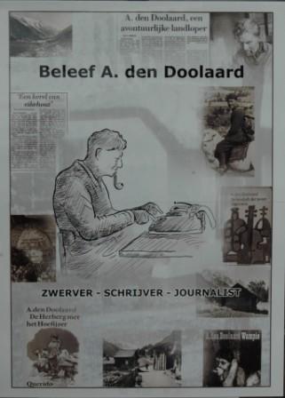 Poster met collage 'Beleef A. den Doolaard'