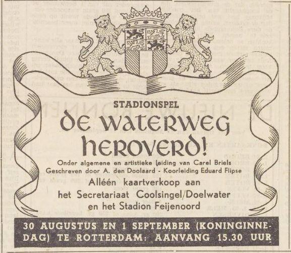 Advertentie voor De Waterweg Heroverd
