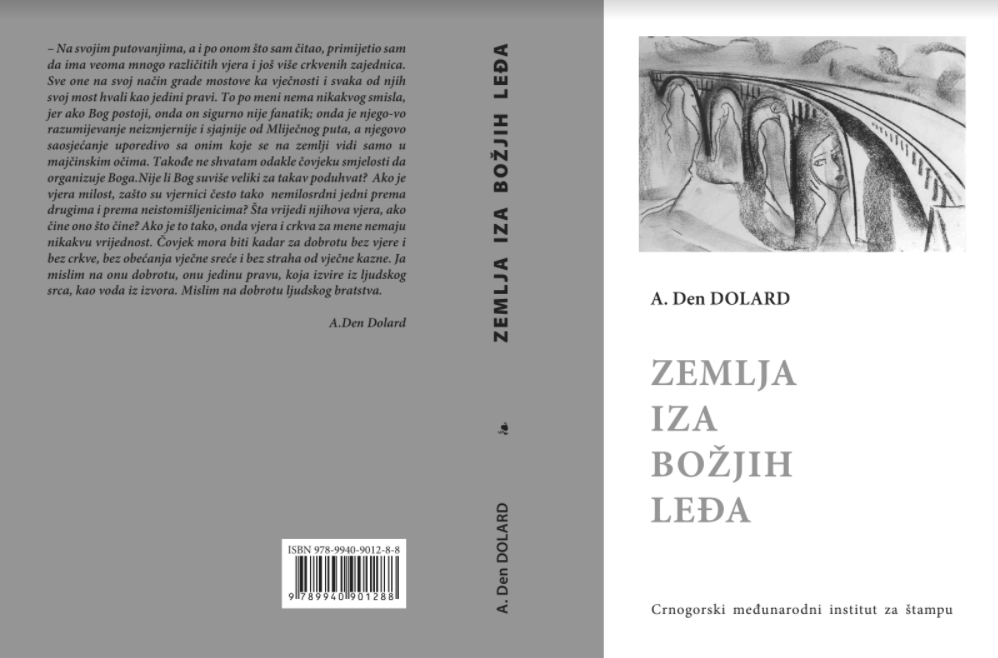 Boekomslag van de Montenegrijnse vertaling van Het land achter Gods rug