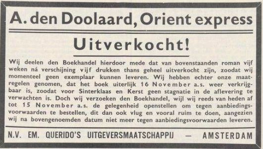 Advertemtie uitgever in Nieuwsblad voor den Boekhandel